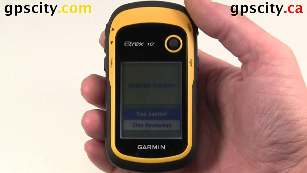 Where To? Function in the Garmin eTrex 10 with GPS City