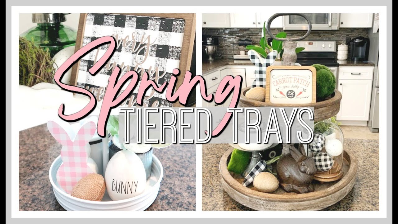 SPRING TIERED TRAY DECOR 2020! | EASTER & SPRING TIERED TRAY DECORATE WITH ME