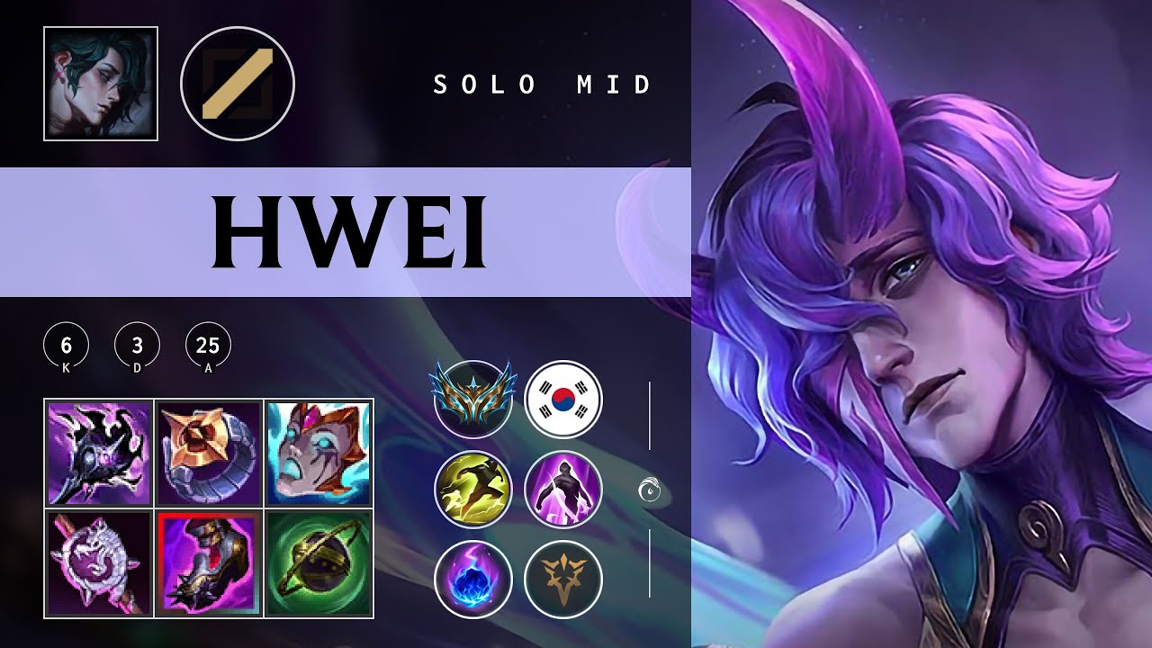 Hwei Mid vs Yasuo - KR Challenger Patch 25.24
