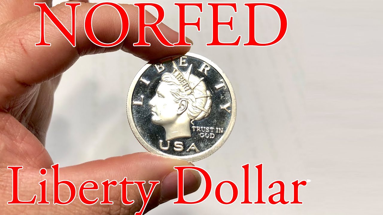 Серебряная монета NORFED Liberty Dollar 1 унция &mdash; США против Бернарда фон Нотхауса