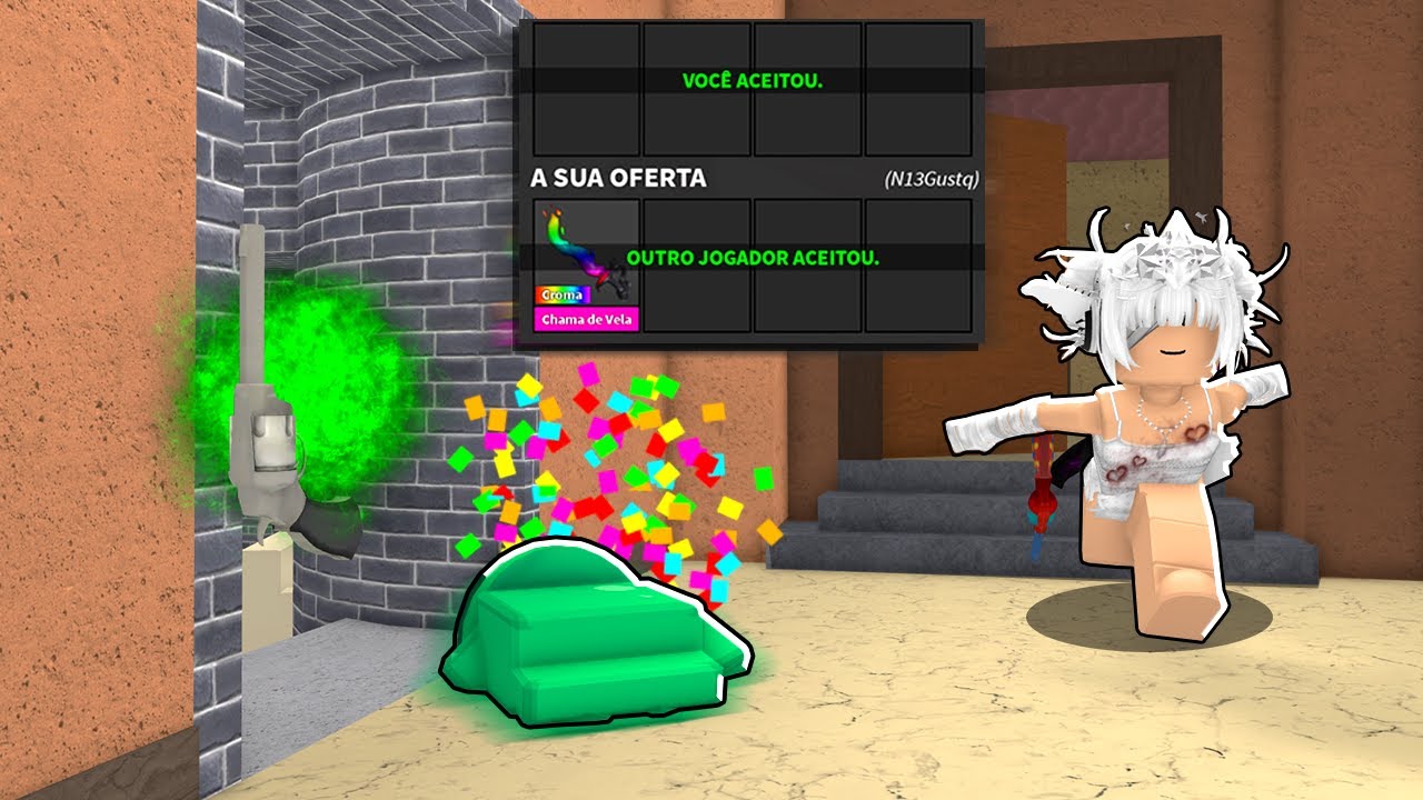 pra quem eu MORRER dou uma FACA ou ARMA GODLY.. (Murder Mystery 2)