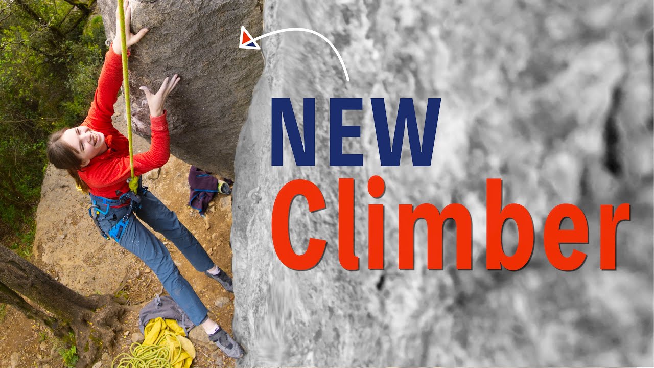 Climbing from the eyes of a beginner – my lil sister climbs first 6B route outside! 🧗‍♀️🌿