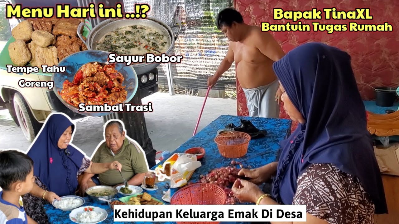 MASAK SAYUR BOBOR - SAMBAL TRASI   kehidupan Emak Di DEsa