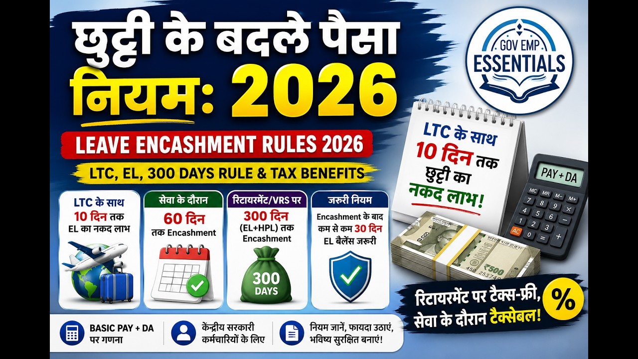 Leave Encashment Rules 2026 | Govt Employees LTC & EL Benefits Explained #govtemployees #ltcrules