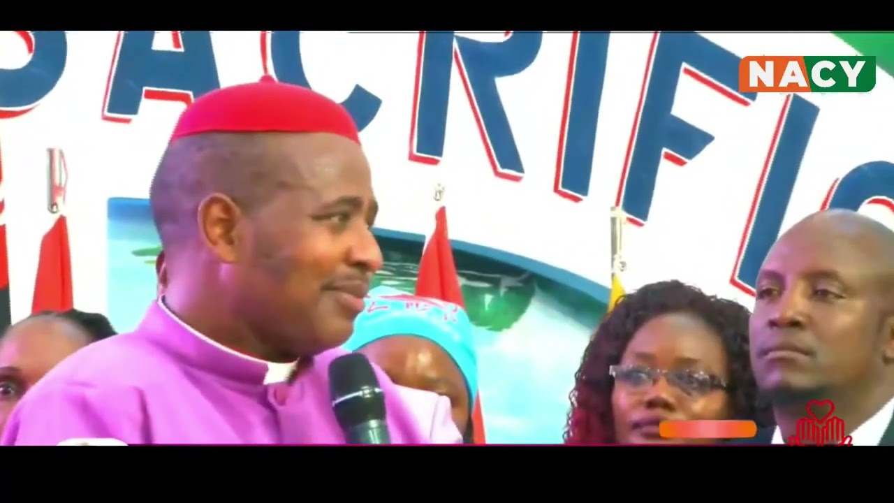 Bishop JJ wise words to Bishop Ben as he hands over the church to Bishop Mwangi Zakayo