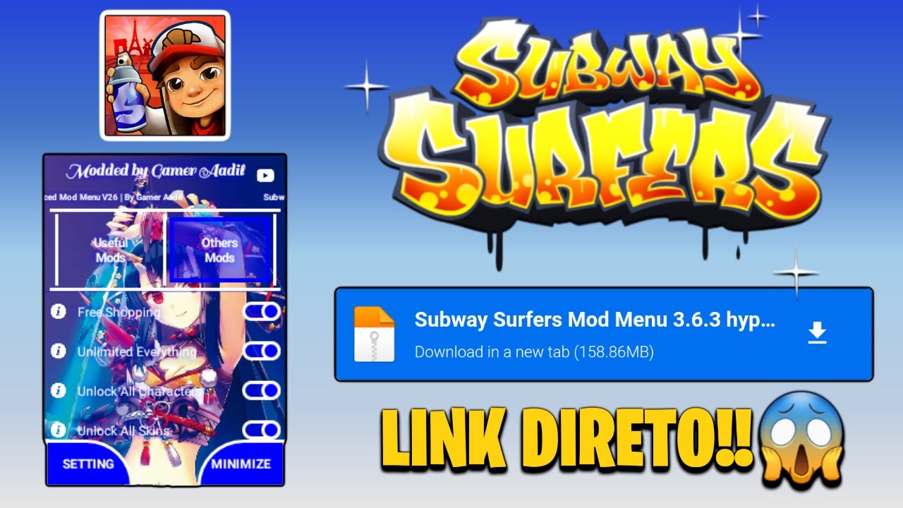 🔥SAIU MOD MENU SUBWAY SURFERS 2023 NOVA ATUALIZAÇÃO 3.6.3 📥