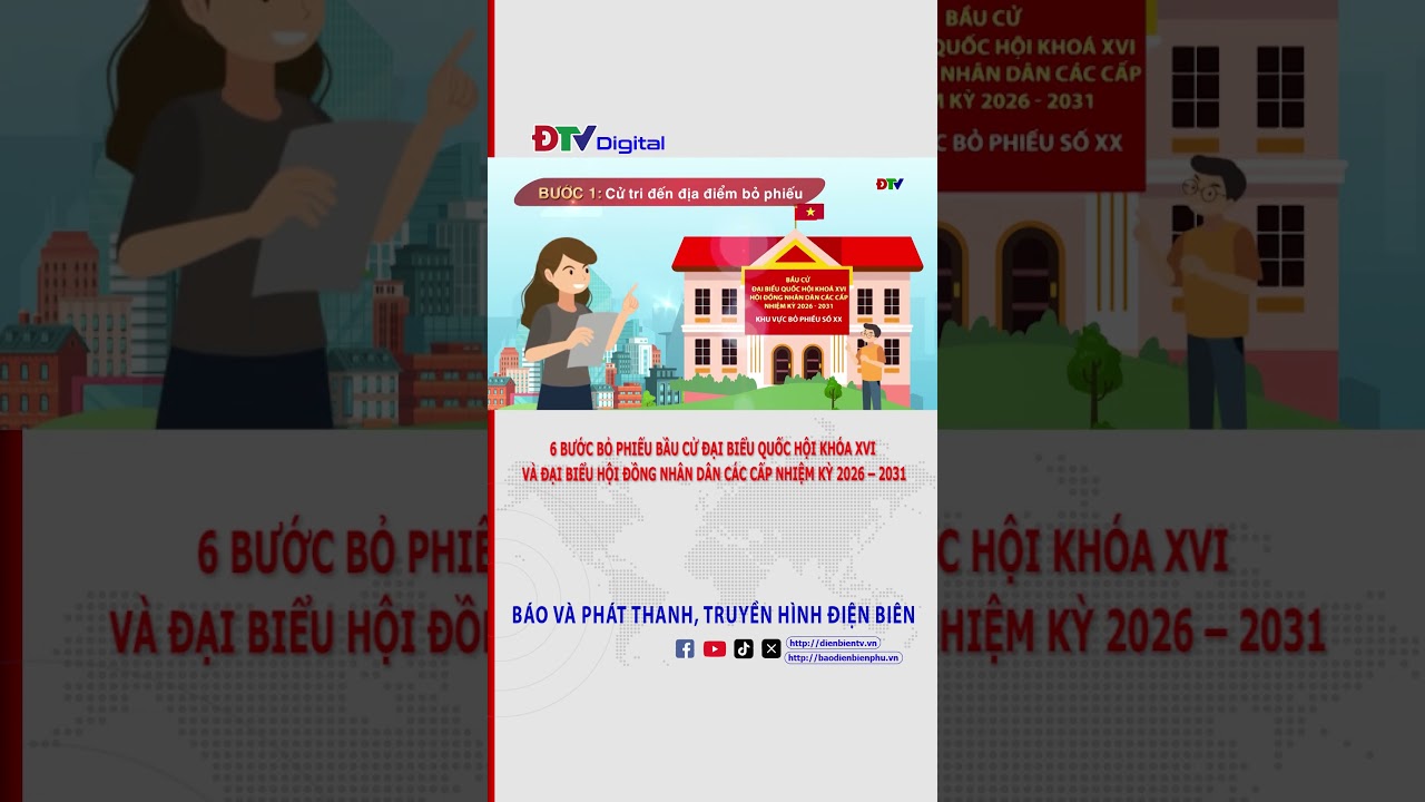 6 BƯỚC BỎ PHIẾU BẦU CỬ ĐBQH KH&Oacute;A XVI V&Agrave; ĐẠI BIỂU HỘI ĐỒNG NH&Acirc;N D&Acirc;N C&Aacute;C CẤP NHIỆM KỲ 2026 - 2031