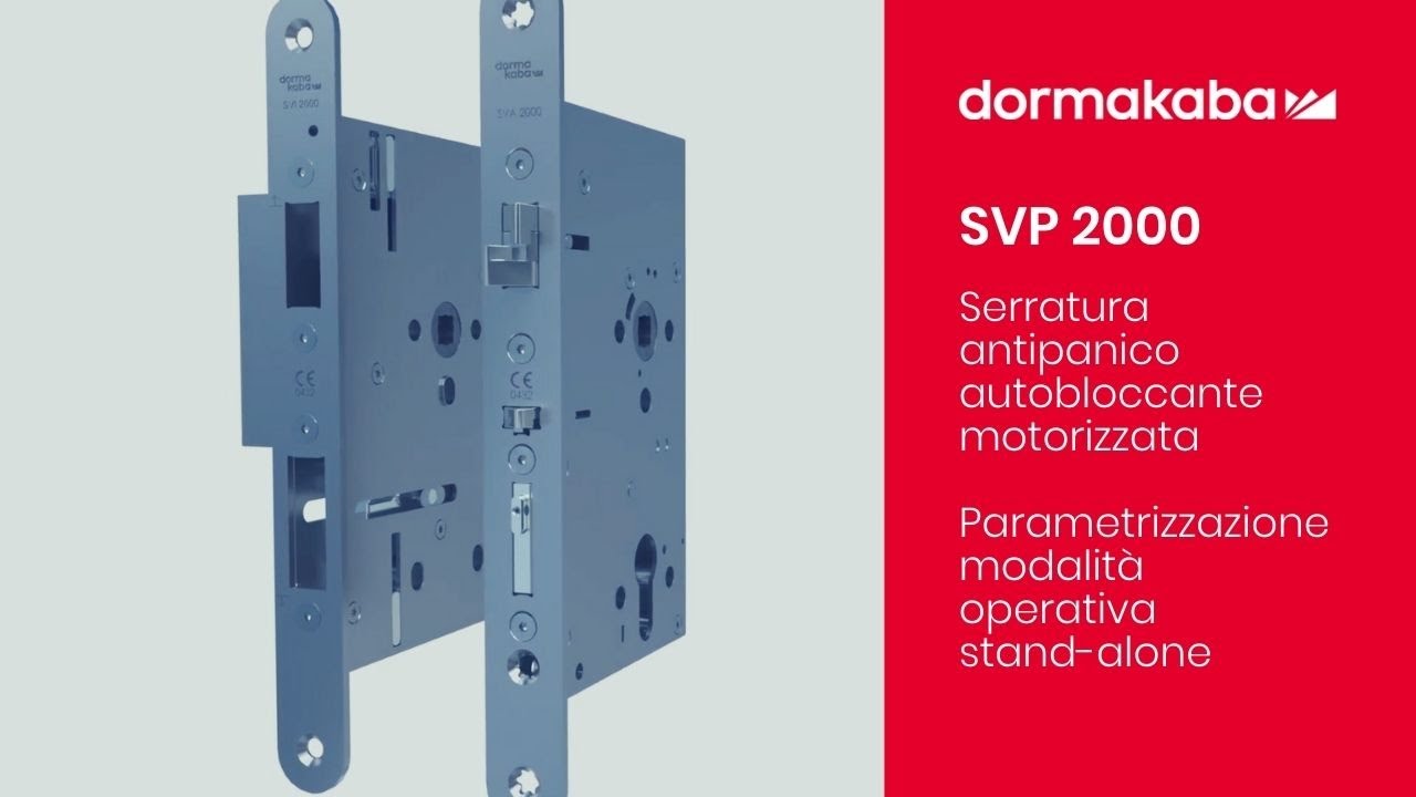 Serratura antipanico autobloccante motorizzata SVP 2000