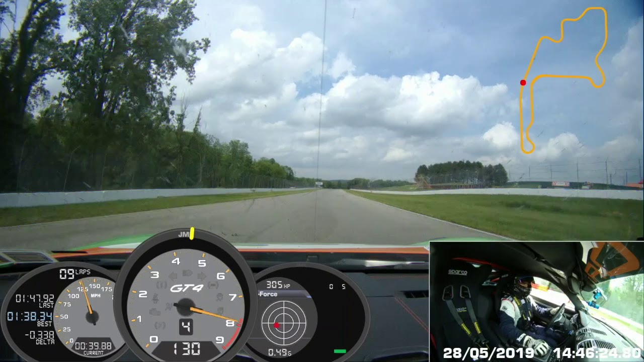 Mid-Ohio Sports Car Course 1:38.10 in a Porsche Cayman GT4