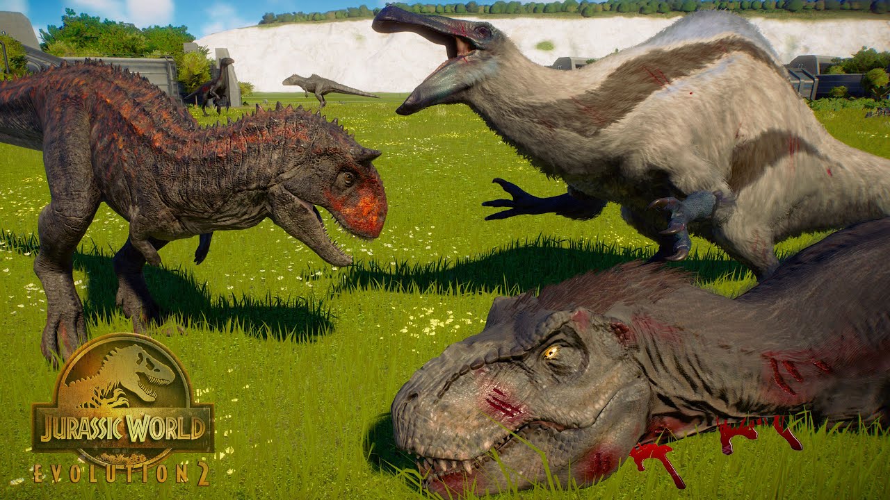 BATTLE ROYALE TODOS LOS DINOSAURIOS CON PLUMAS Y MAS PELIGROSOS DE DOMINION! peleas JW Evolution 2