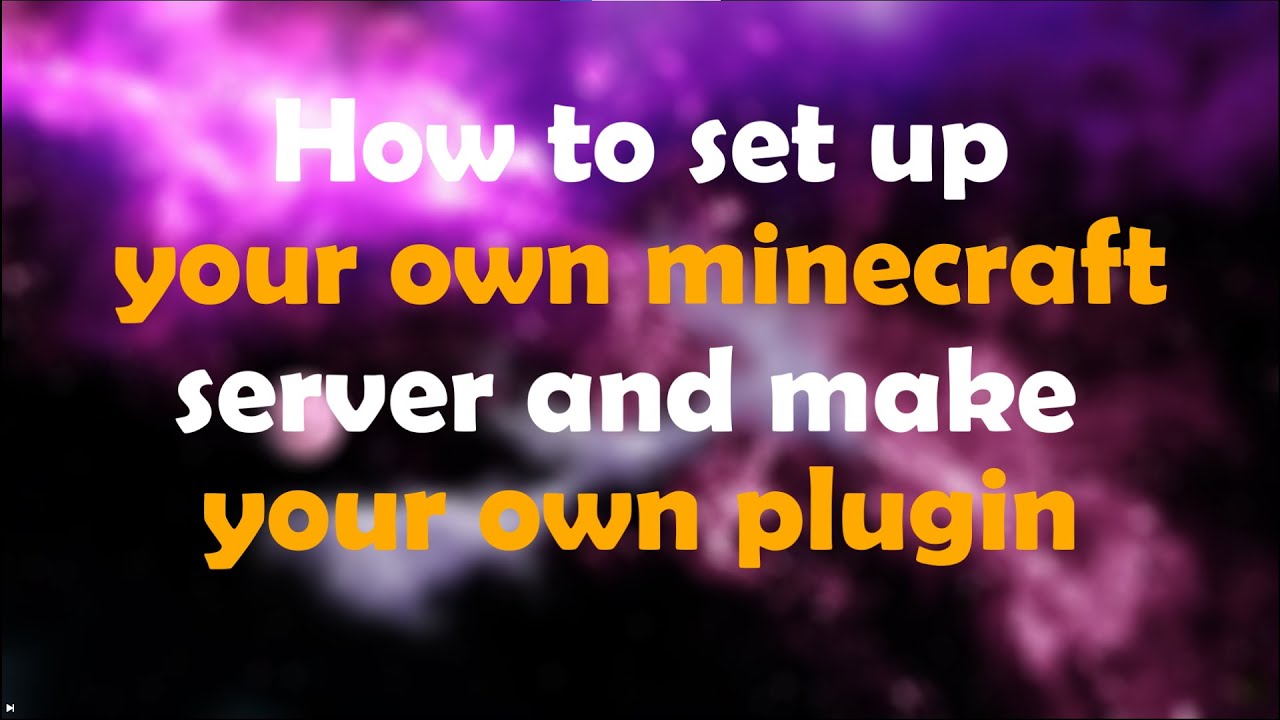 Setup a minecraft spigot server and create a spigot plugin | Quick Tutorial #1