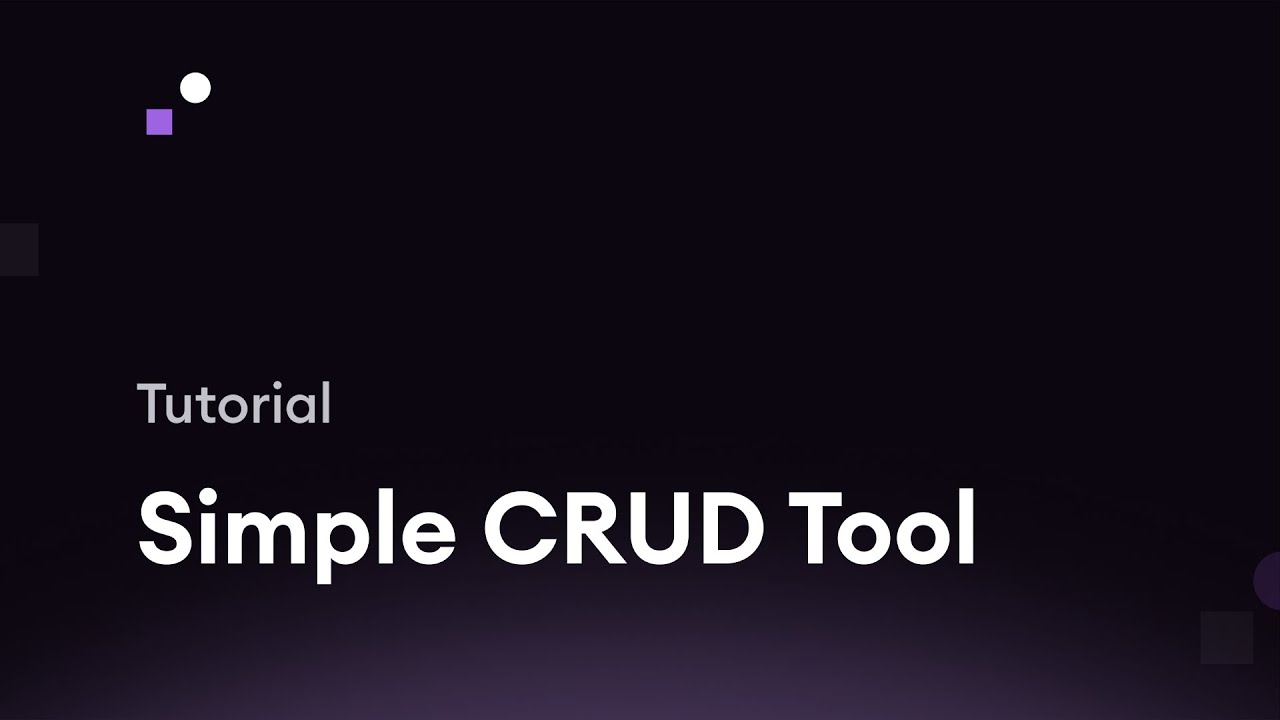 Build a simple CRUD tool