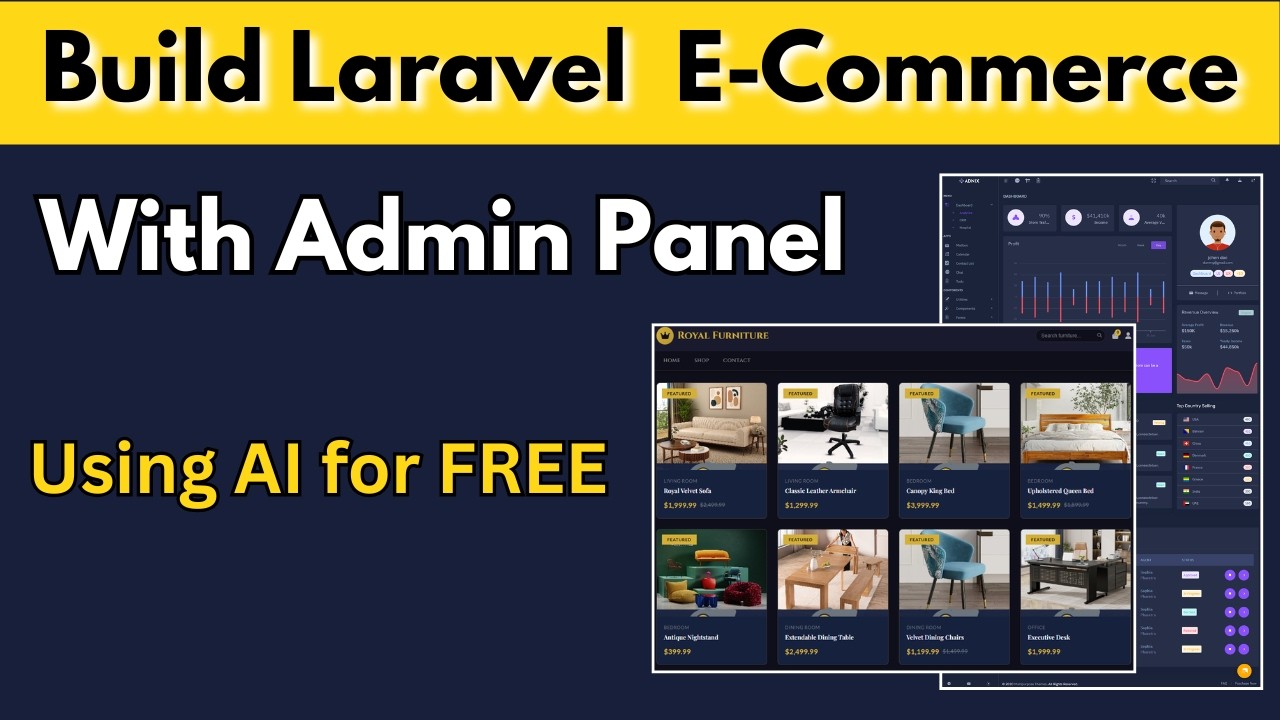 Создайте полноценный интернет-магазин на Laravel с панелью администратора, используя ИИ (100% бес...