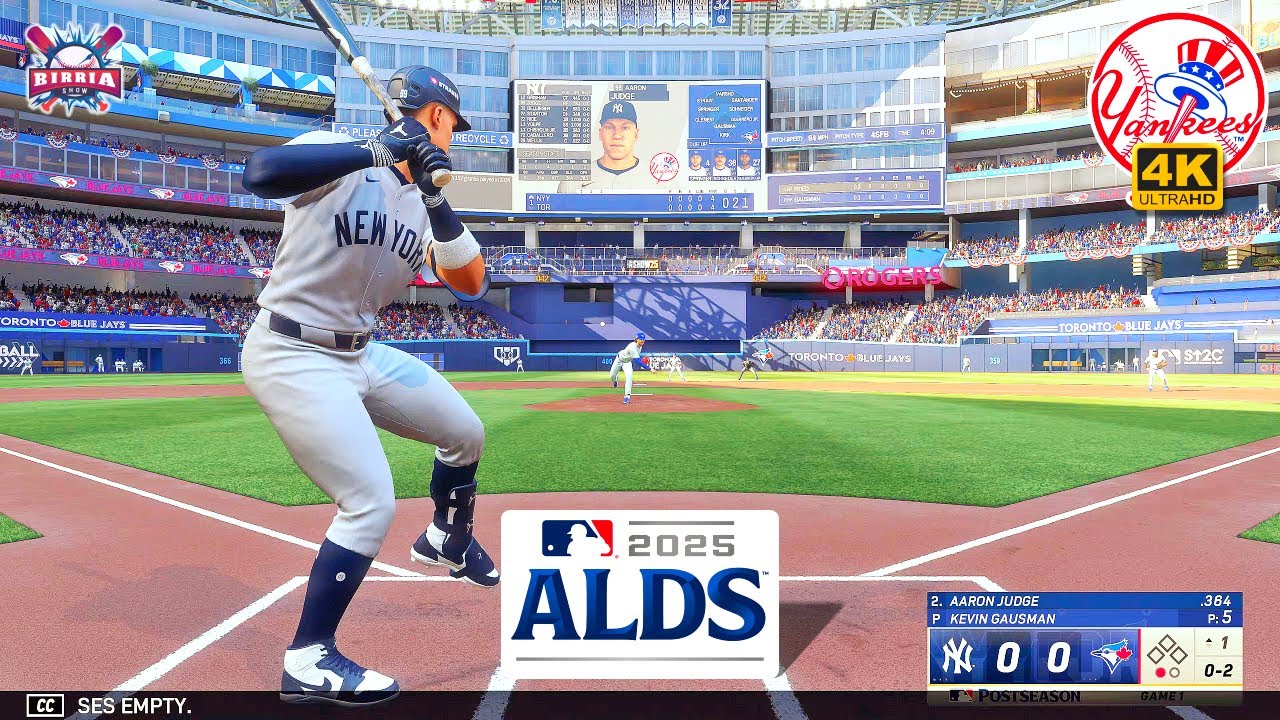 MLB The Show 25 «Нью-Йорк Янкиз» против «Торонто Блю Джейс»: ALDS, игра 1 — PS5 4K 60 кадров в се...