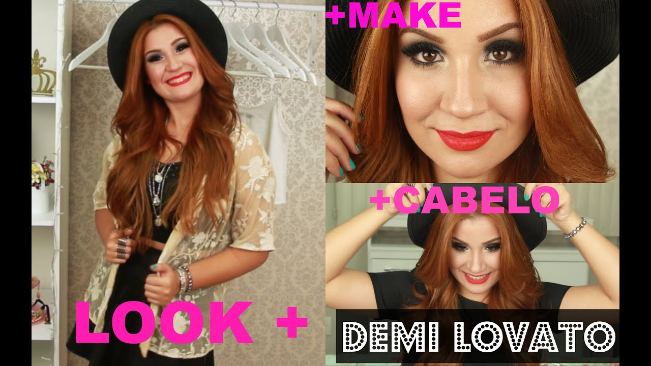 Make + look + cabelo da Demi Lovato! Por Bianca Andrade