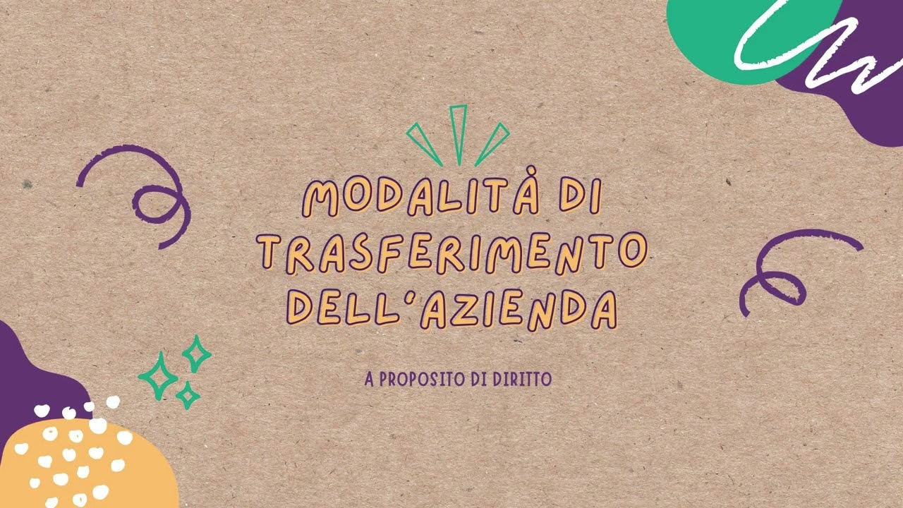 Il trasferimento d'azienda