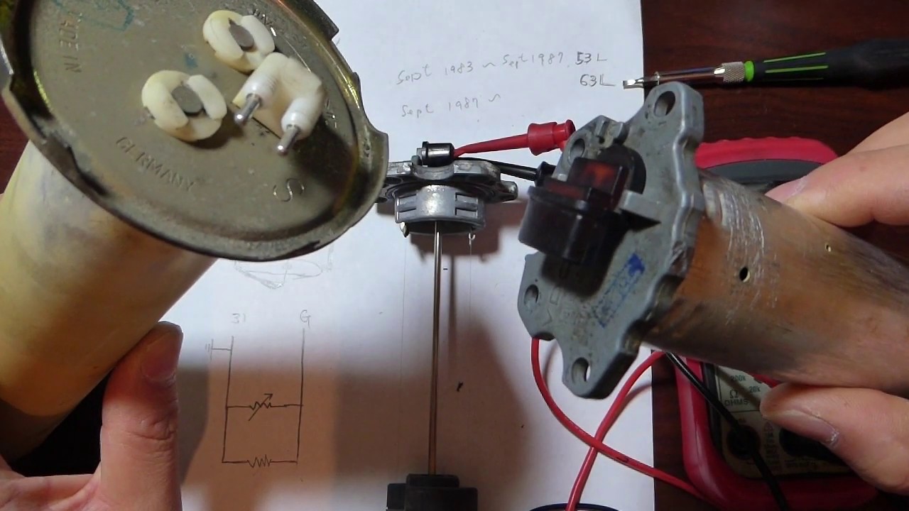 BMW E30 fuel level sender sending unit function, failure and repair