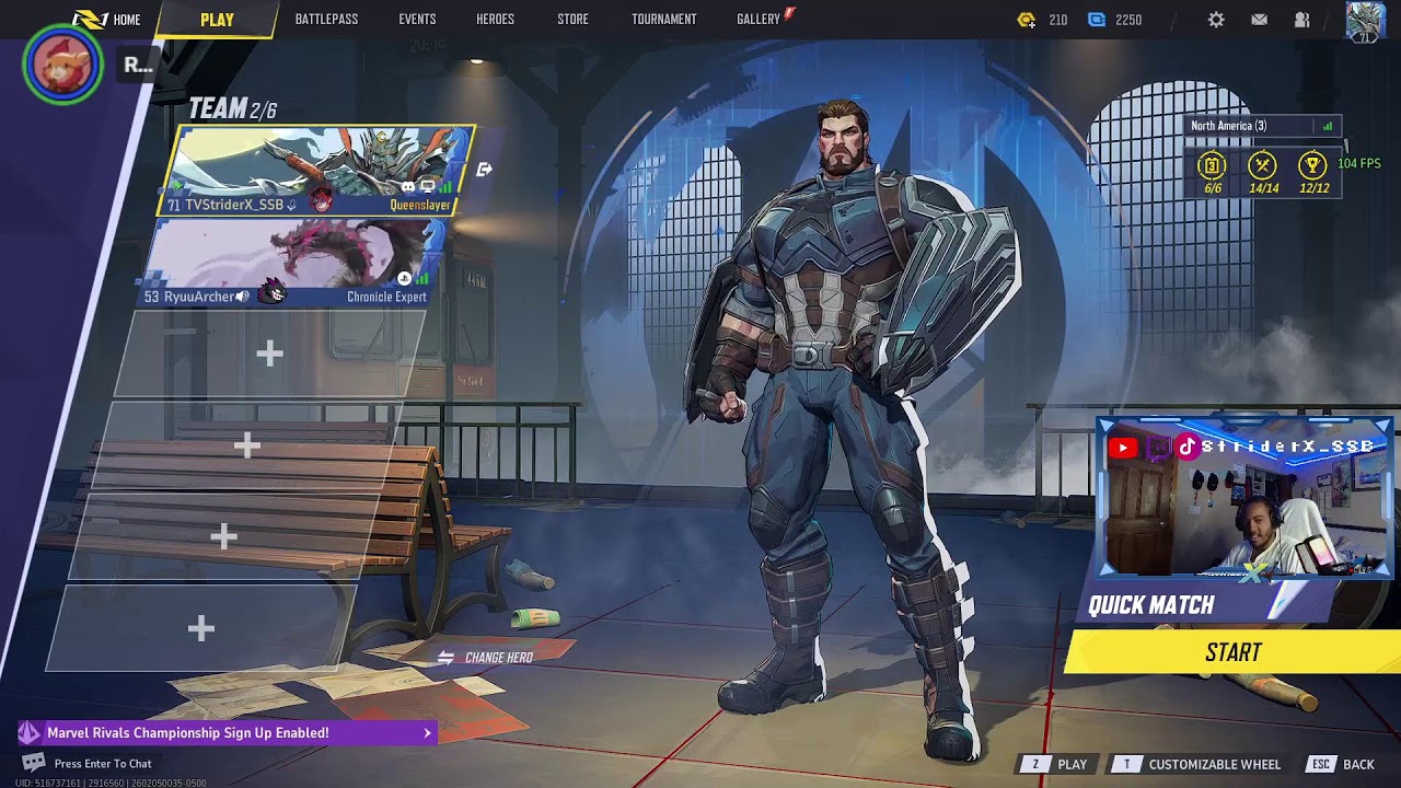 Marvel Rivals Grind: QP and Comp(maybe)