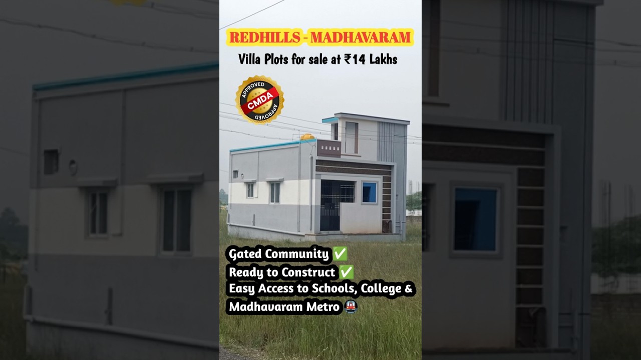 Redhills low-budget Land for sale ! Ready to Build Villa Plots