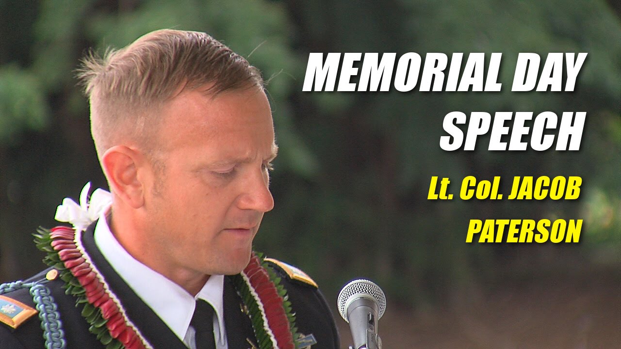 Emotional Memorial Day Speech by Lt. Col. Peterson