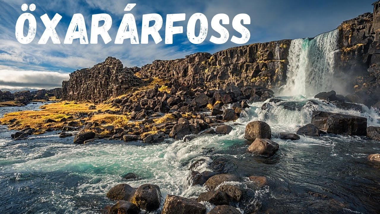 Öxarárfoss waterfall in the Þingvellir National Park Iceland 2020 GAME OF THRONES FILM LOCATION!