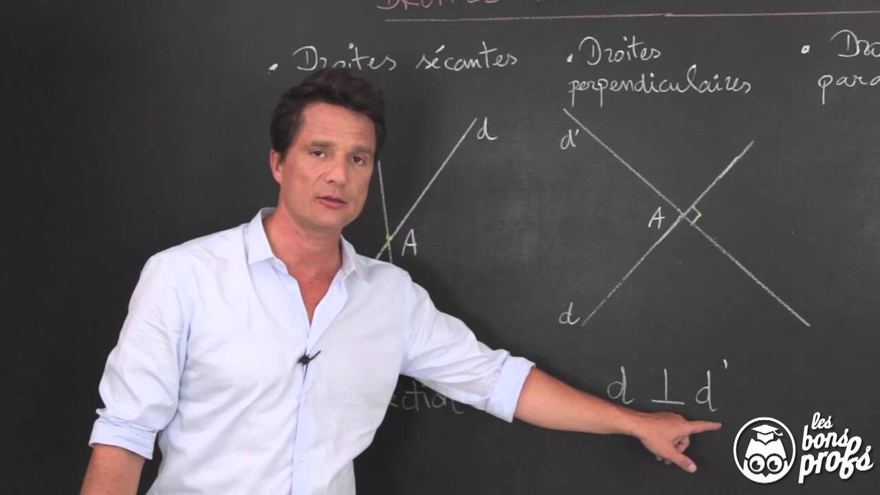 Droites parall&egrave;les et perpendiculaires - G&eacute;om&eacute;trie plane - Maths 6e - Les Bons Profs