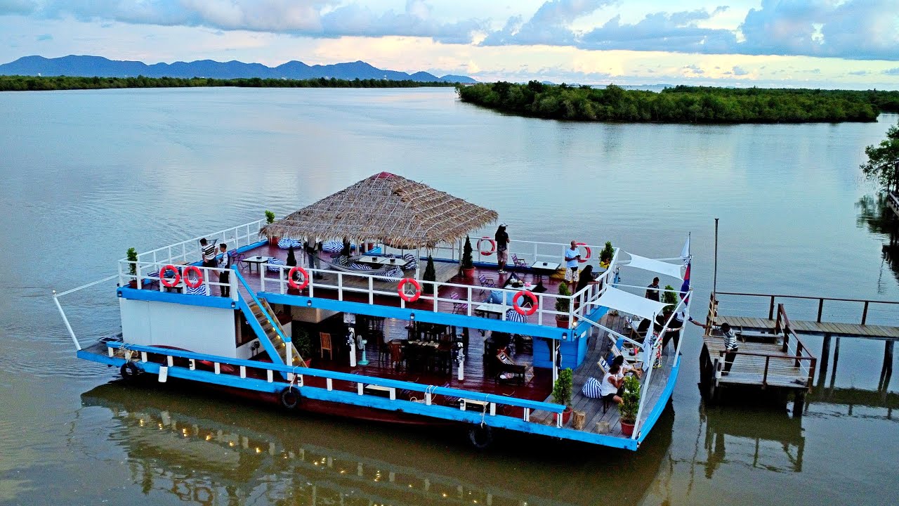 The Bay Boat.  Kampot River Cruise