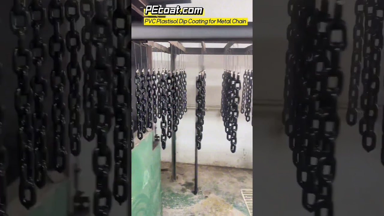 PVC plastisol liquid dip coating for metal chains #plasticcoating