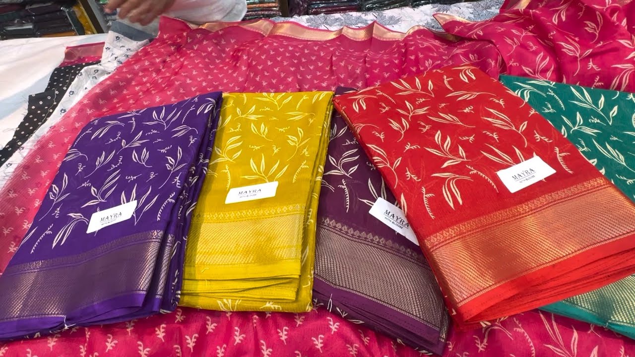 Chickpet Bangalore Wholesale Very Affordable Price Budget Friendly Sarees|650rs Saree|Single Courier
