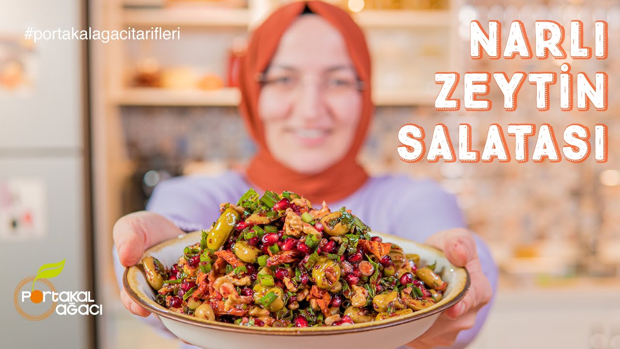 Narlı Zeytin Salatası | MEVSİMİN EN GÜZEL SALATASI