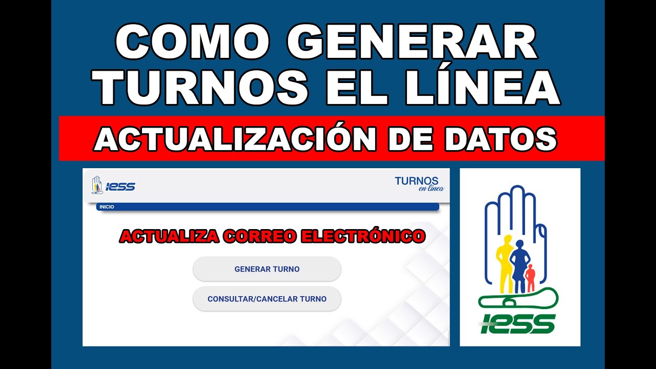 #IESS ✅Como 📥ACTUALIZAR 📝Datos en el #Iess (Correo electrónico) 🧾Genera Turno 💯%en línea 2020 #BIESS