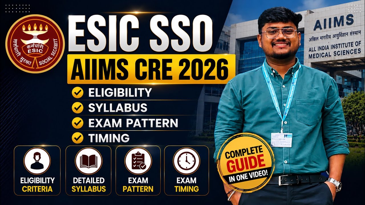 🔥 ESIC SSO in AIIMS CRE 2026 | Eligibility, Syllabus, Exam Pattern & Selection Process | Rohit Garg
