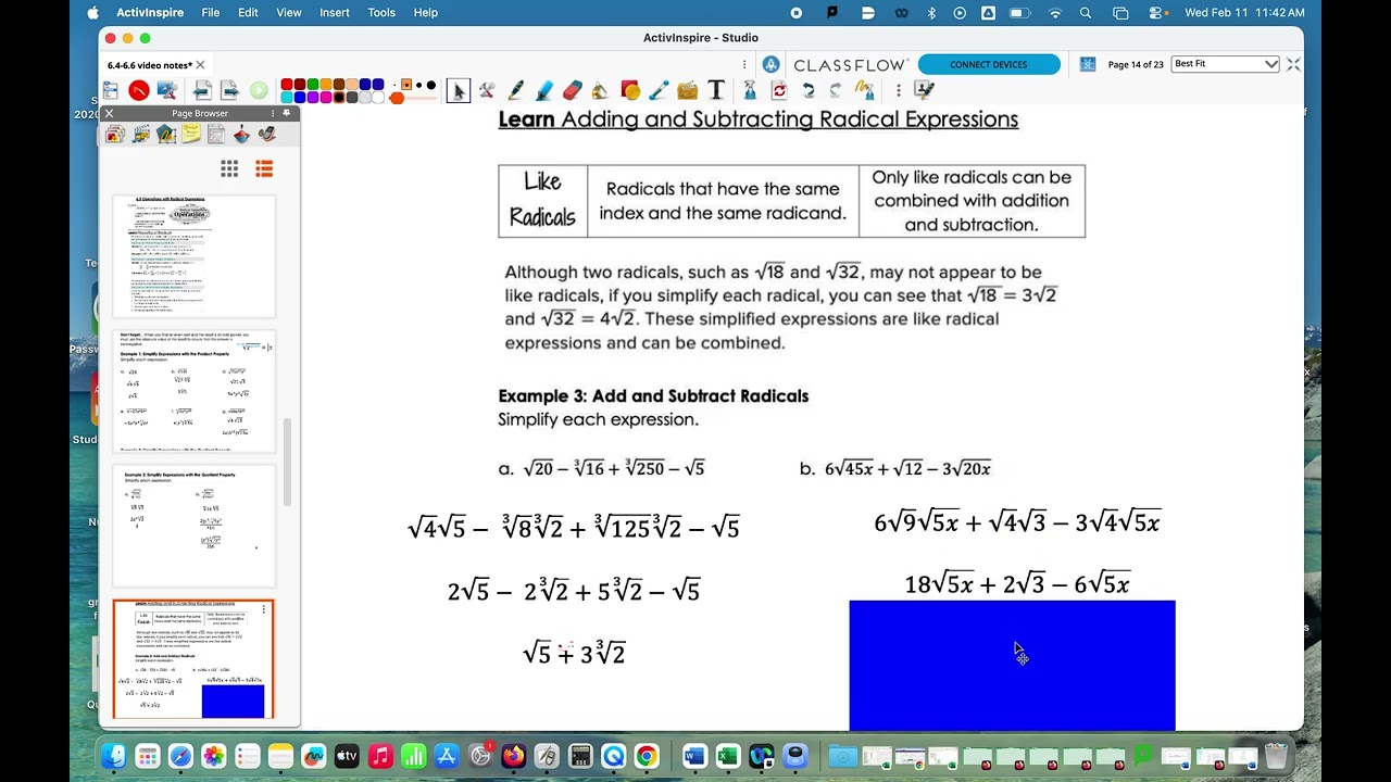 6.5 Notes (part 1) Simplify Radical Expressions