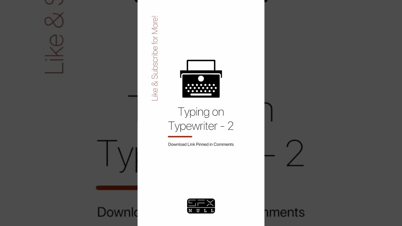Typing on Typewriter Sound ⌨️ / Typewriter Sound Effect / Typing SFX #sounddesign