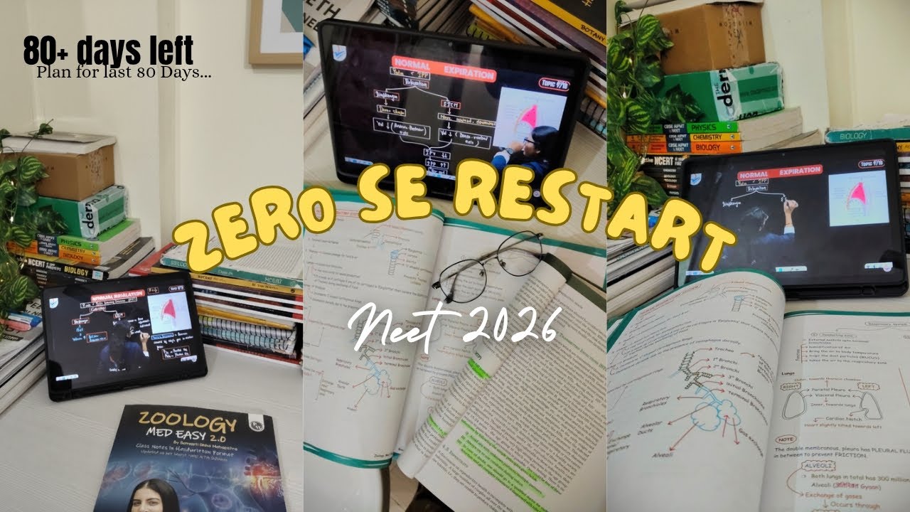 Starting NEET 2026 From Zero With 80 Days Left | Honest Preparation Plan.🩺📚