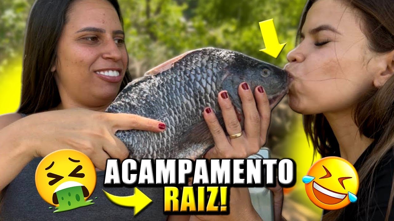 BRENDA FAZ UM PEIXE COM SEUS AMIGOS NO ACAMPAMENTO