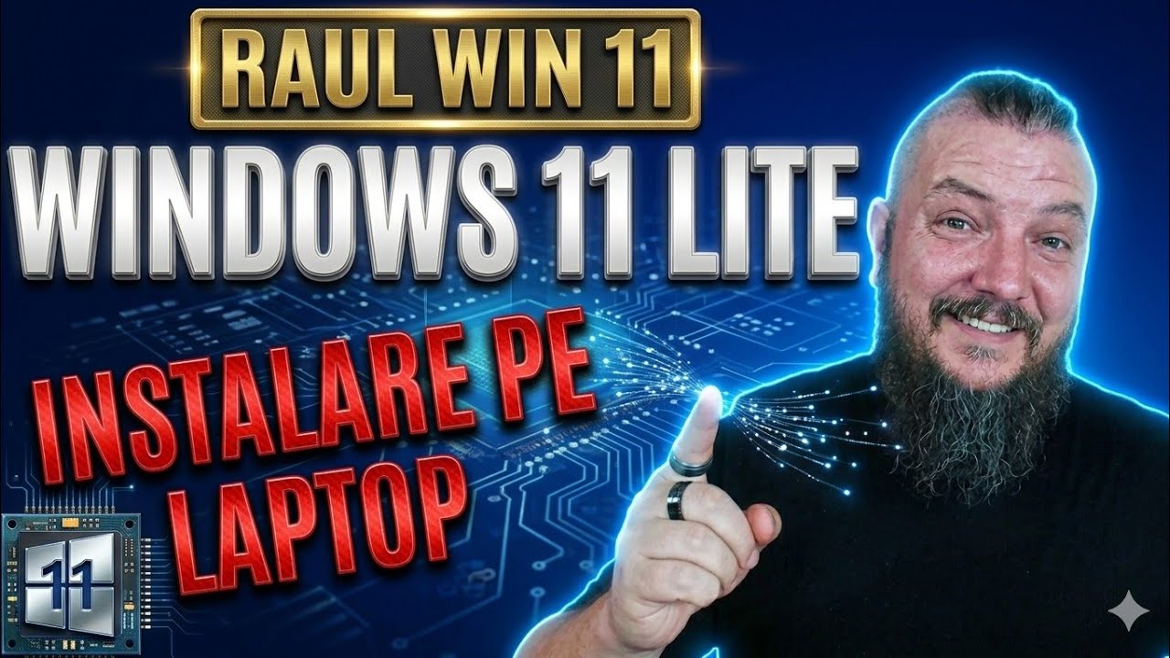 Instalare Windows 11 LITE Pe Laptop cu Raul Win11 - Cum Arata dupa Instalare si Consum Resurse