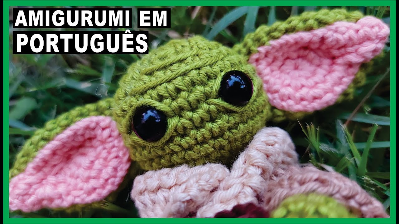 BABY YODA DE AMIGURUMI RECEITA PASSO A PASSO(PATE 2)EM PORTUGUÊS,THE MANDALORIAN