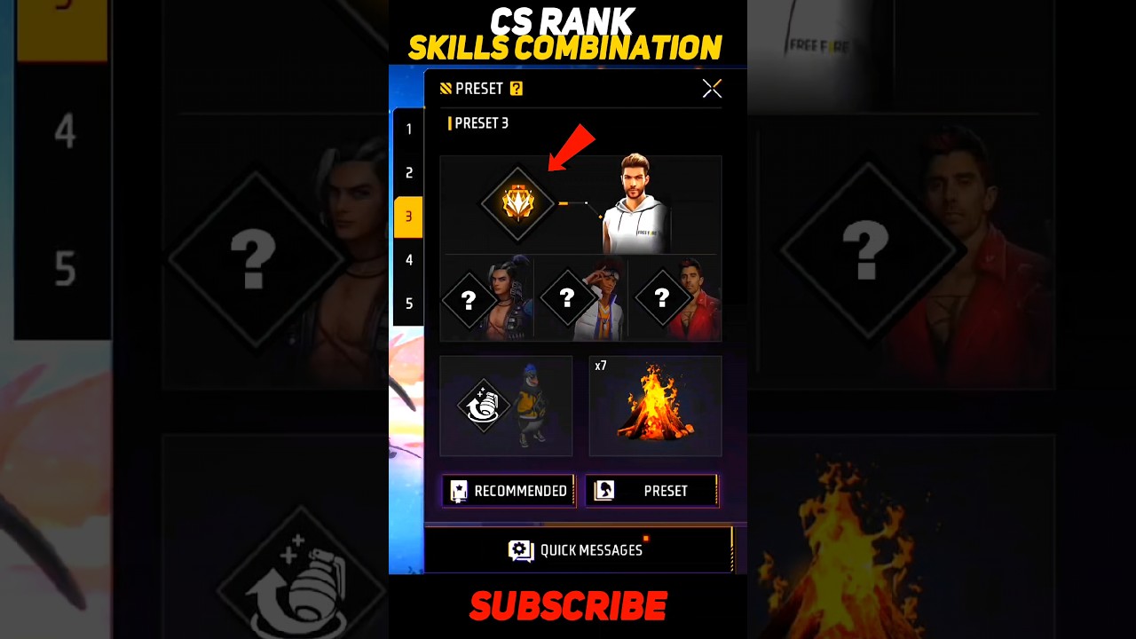 cs rank best skills combination | after update | with random players #freefire #shorts