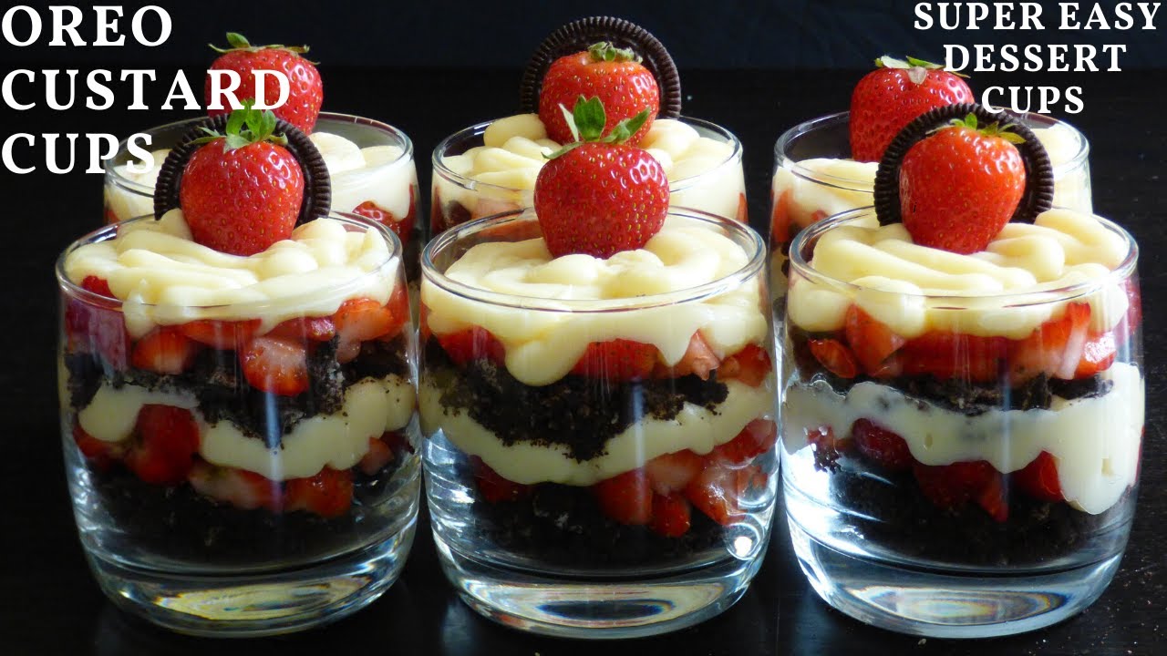 OREO CUSTARD CUPS - HOW TO MAKE OREO PUDDING CUPS - EASY OREO DESSERT CUPS - OREO DESSERT IDEAS