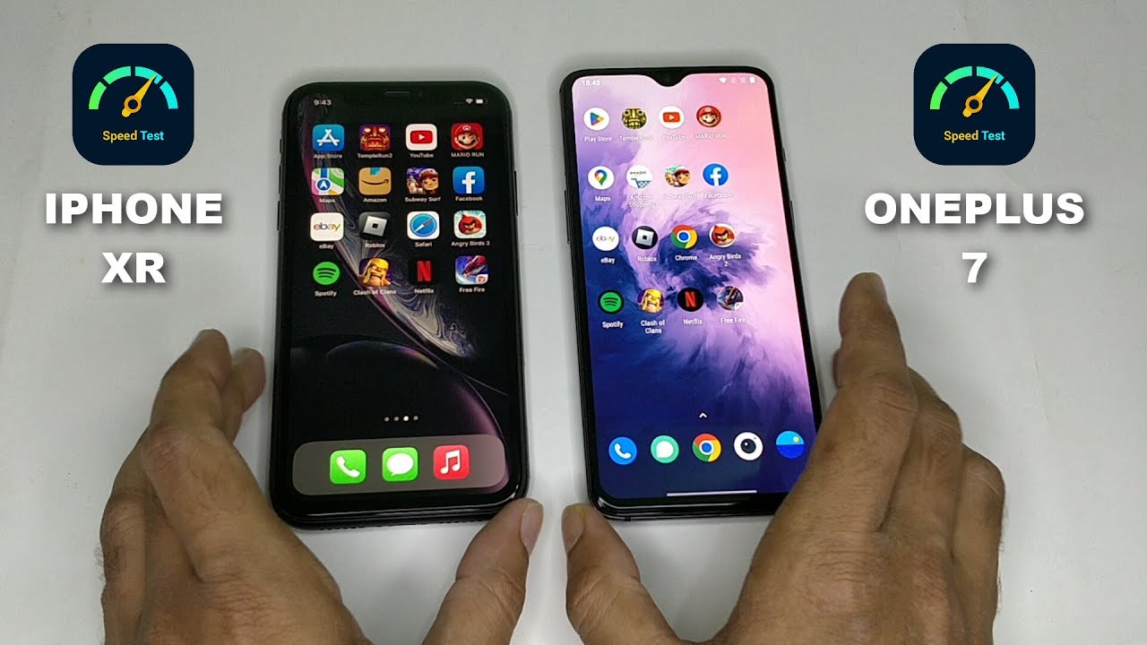 iPhone XR Vs OnePlus 7 - SPEED TEST