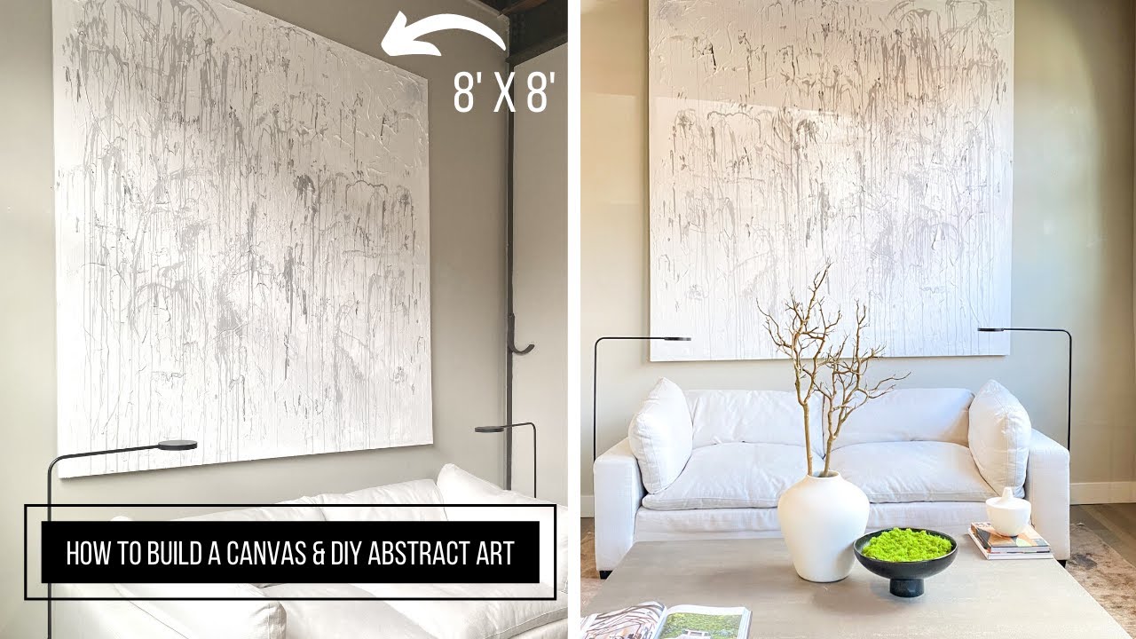 DIY HUGE CANVAS & MINIMALIST LIVING ROOM STYLING