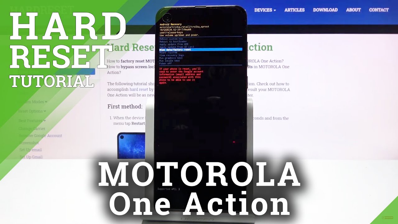 ЖЕСТКИЙ СБРОС MOTOROLA One Action — обход блокировки экрана / очистка хранилища