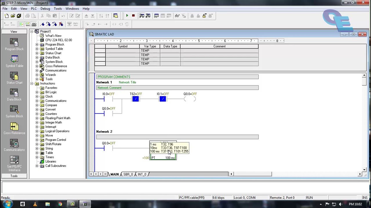 Step 7 MicroWIN - Upload Program in S7200 CPU using USB PPI Cable (AMSAMOTION)