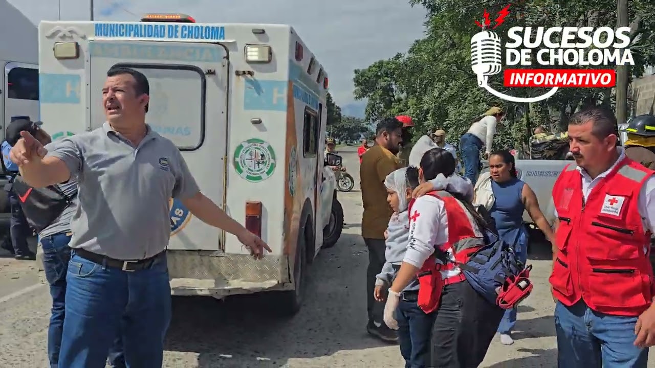 SIETE PERSONAS HERIDAS EN FUERTE ACCIDENTE EN CHOLOMA EN IMSA