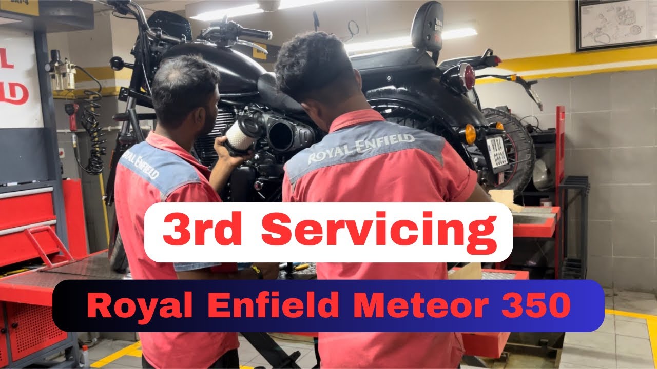 Royal Enfield Meteor 350 - 3rd Servicing || Full footage in servicing centre.