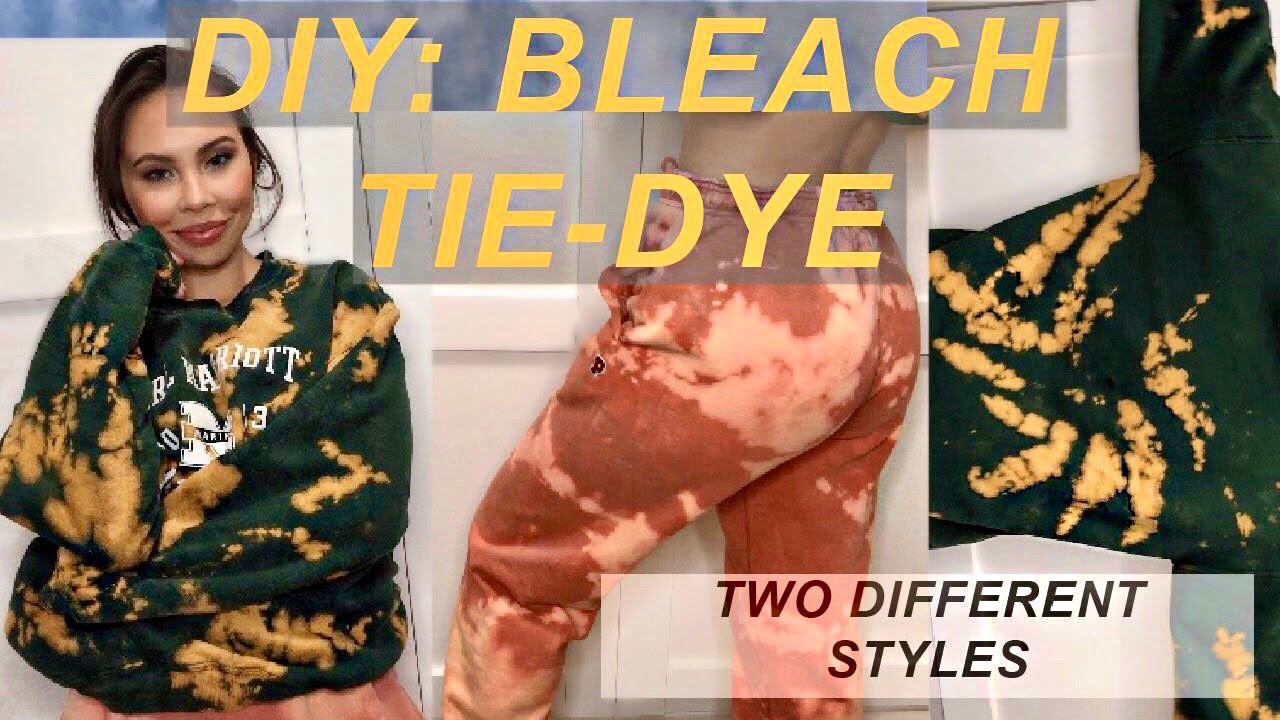 2 DIFFERENT METHODS TO BLEACH TIE-DYE SWEATS & HOODIE