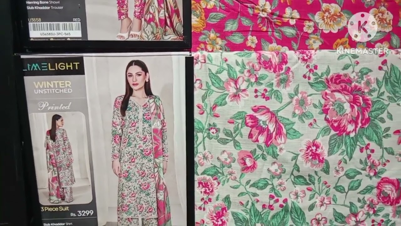 LimeLight Khadar printed collection new article unstitched 3 piece Rs 2990#