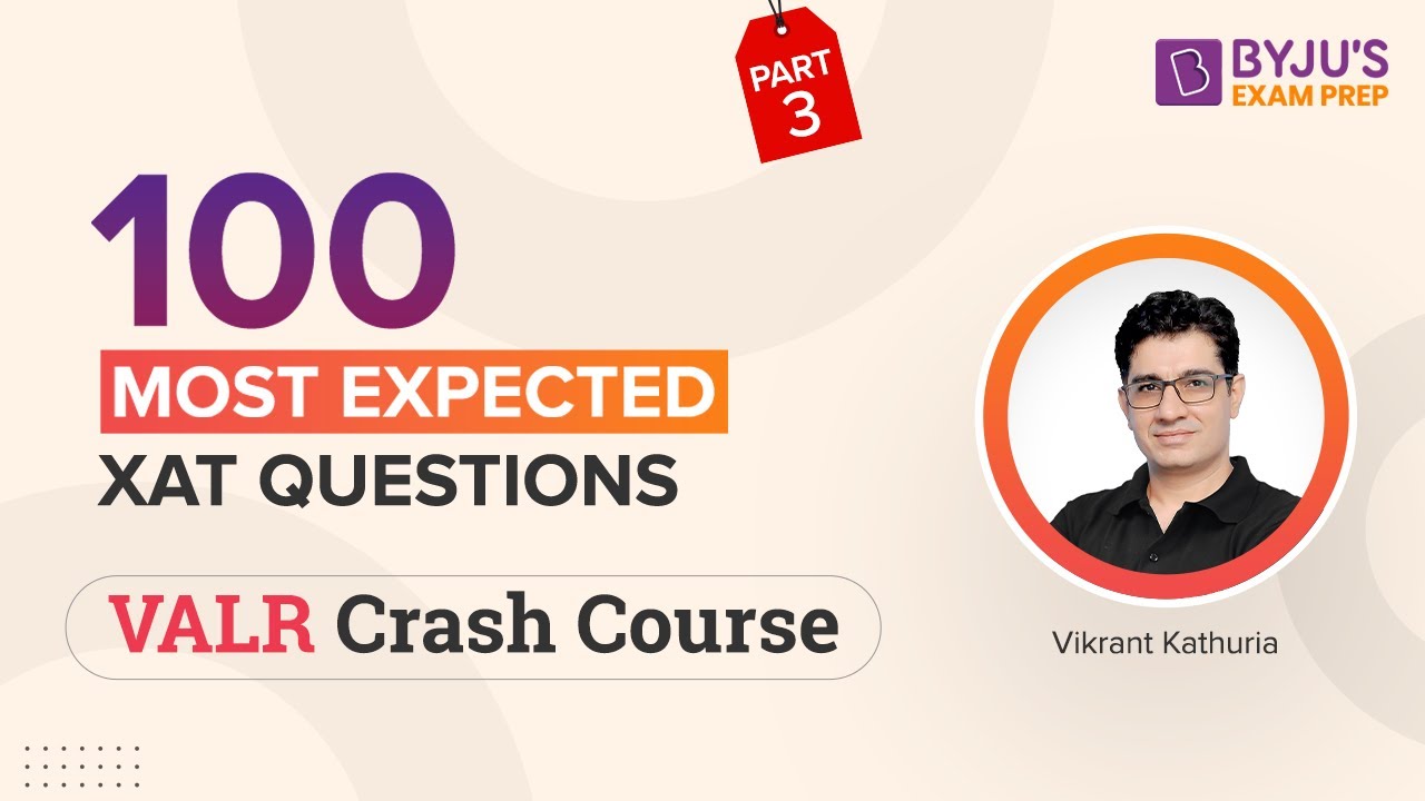 100 Most Expected XAT VALR Questions | XAT 2023 Preparation | XAT Verbal Ability | Part 3 #xatexam