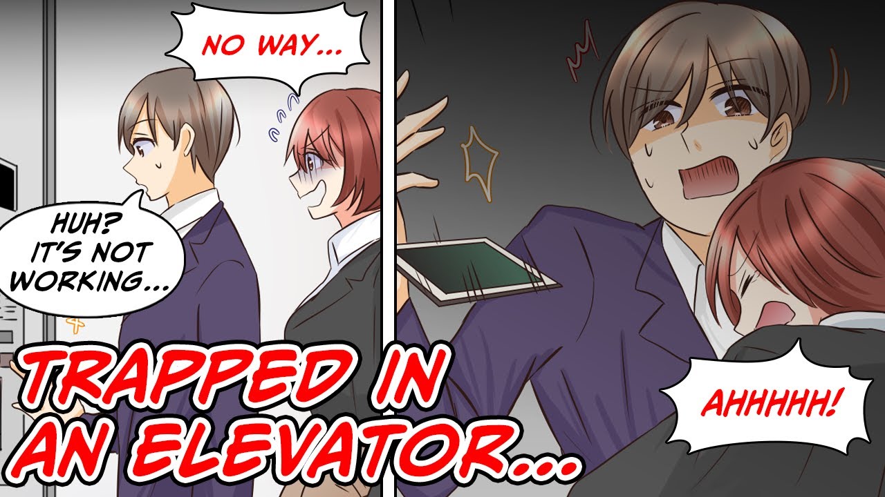 “Will you hold me?” Trapped in an elevator and it blacked out... [Manga dub]